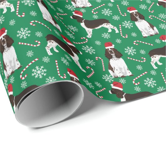 Kerst van Springer Spaniel Cadeaupapier (Rol Hoek)