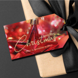 Kerst van Star Ornament Cadeaulabel