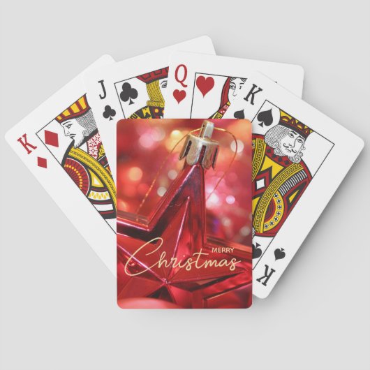 Kerst van Star Ornament Pokerkaarten (Achterkant)