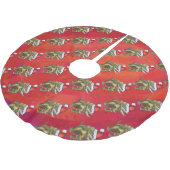 Kerst van Triceratops op rood Kerstboom Rok (Gekanteld)