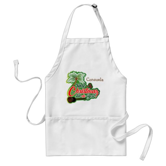 Kerst van Trini (Jouw naam) Standaard Schort (Voorkant)