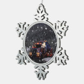 Kerst van trucker tin sneeuwvlok ornament (Rechts)