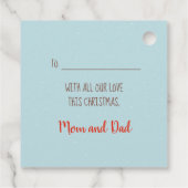 Kerst van warme caca bedankjes labels (Achterkant)