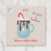 Kerst van warme caca bedankjes labels (Voorkant)