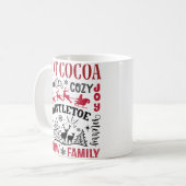 Kerst van warme caca koffiemok (Voorkant links)