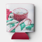 Kerst van warme chocolade en snoepsuikerriet blikjeskoeler (Achterkant)