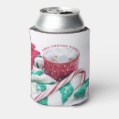 Kerst van warme chocolade en snoepsuikerriet blikjeskoeler (Blikje Achterkant)