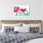 Kerst van warme chocolade en snoepsuikerriet canvas afdruk (Insitu (Slaapkamer))