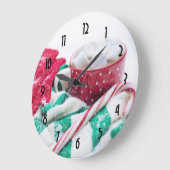 Kerst van warme chocolade en snoepsuikerriet grote klok (Hoek)