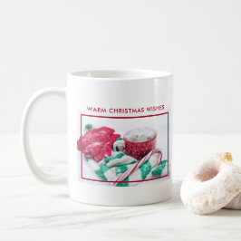 Kerst van warme chocolade en snoepsuikerriet koffiemok