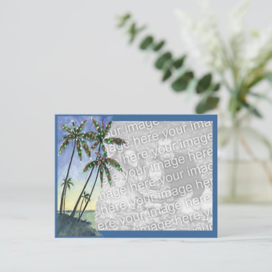 Kerst vanaf de kust feestdagenkaart (Staand voorkant)