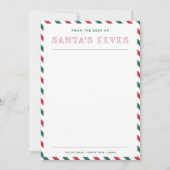 Kerst vanuit het bureau van de elven van Sinterkla Notitiekaartje (Voorkant)