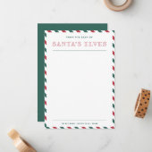 Kerst vanuit het bureau van de elven van Sinterkla Notitiekaartje (Voorkant / Achterkant in situ)