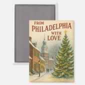 Kerst vanuit Philadelphia met liefde Magneet (Voorkant / Achterkant)