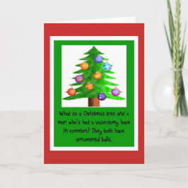 Kerst vasectomie ballen feestdagen kaart