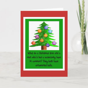 Kerst vasectomie ballen feestdagen kaart