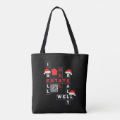 KERST Vastgoed VERKOOPT ERG GOED QR Makelaar Tote Bag (Achterkant)