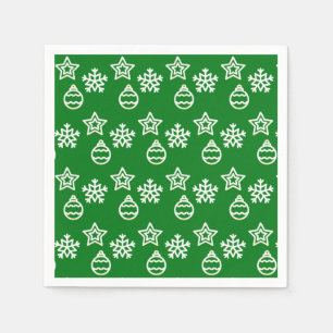 Kerst Vectorpatroon op groen Servet