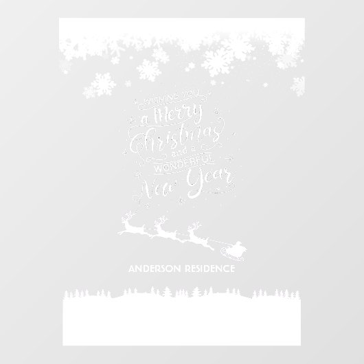 Kerst Venster Cling Home of retail Raamsticker (Vel)