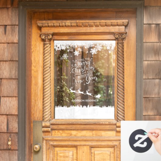 Kerst Venster Cling Home of retail Raamsticker (Huis Deur)