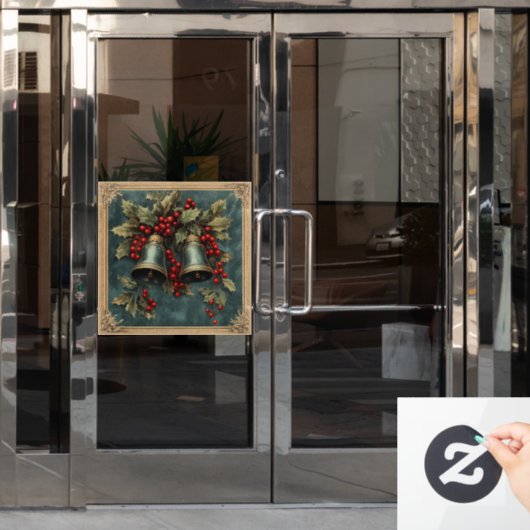 Kerst  venster Cling Raamsticker (Kantoordeur)