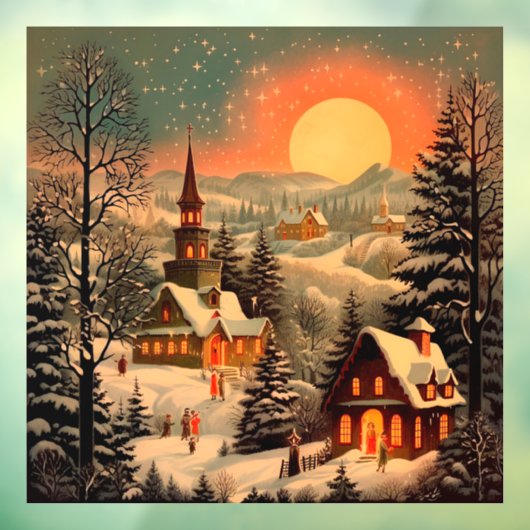 Kerst  venster Cling Raamsticker (Vel 3)