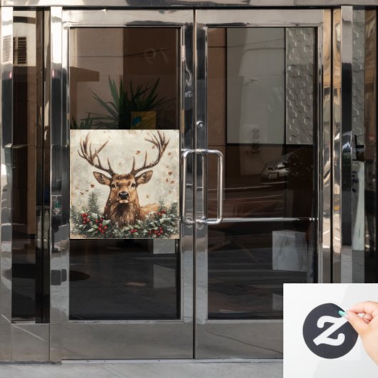 Kerst venster Cling Raamsticker (Kantoordeur)