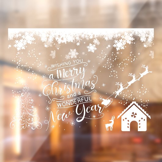 Kerst venster klampen groot raamsticker (Vel 2)