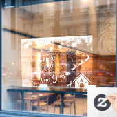 Kerst venster klampen groot raamsticker (Cafe Raam)