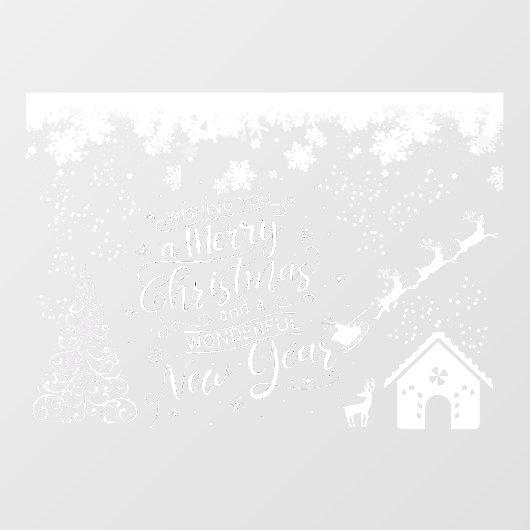 Kerst venster klampen groot raamsticker (Vel)