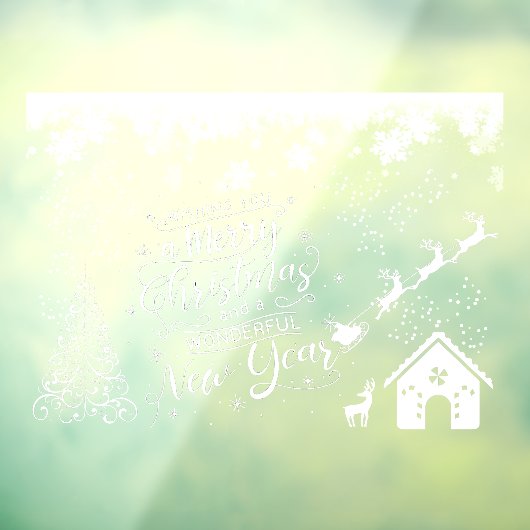 Kerst venster klampen groot raamsticker (Vel 3)