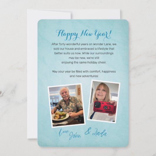 Kerst Verandering van Adressen Sneeuw Wereldbollen Kaart (Achterkant)