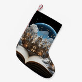 Kerst Verhalenboek Sneeuw-Wereldbol Village Kleine Kerstsok (Voorkant (Hangend))