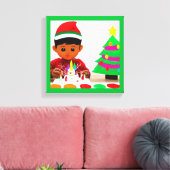 Kerst Verjaardag 4 Canvas Afdruk (Insitu (Woonkamer))