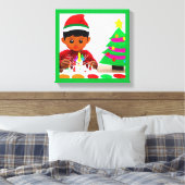 Kerst Verjaardag 4 Canvas Afdruk (Insitu (Slaapkamer))