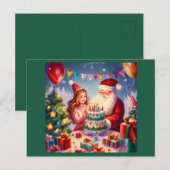 Kerst Verjaardag 8 Briefkaart (Voorkant / Achterkant)