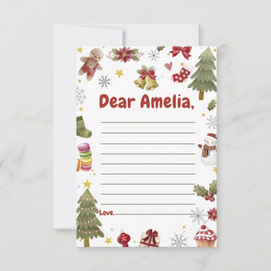 Kerst Verjaardag Capsule Note Bericht Kaart (Voorkant)