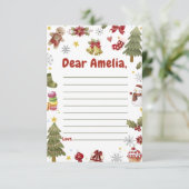 Kerst Verjaardag Capsule Note Bericht Kaart (Staand voorkant)