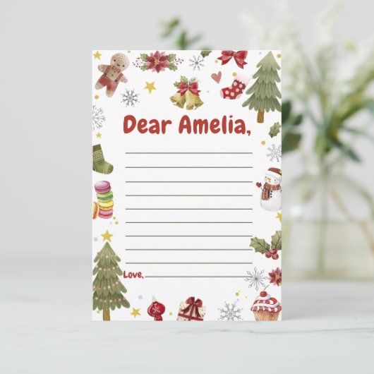 Kerst Verjaardag Capsule Note Bericht Kaart (Staand voorkant)