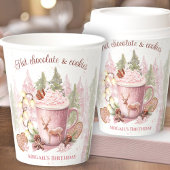 Kerst Verjaardag Hot Chocolate Mok Papier Cups Papieren Bekers
