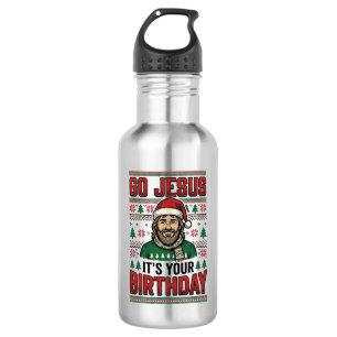 Kerst verjaardag Jezus vintage shirt Waterfles