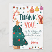 Kerst verjaardagsfeest Dank je kaart (Voorkant)