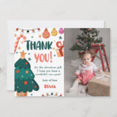 Kerst Verjaardagsfeest Dank Je Kaart Foto (Voorkant)