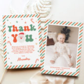 Kerst verjaardagsfeestje bedankkaart