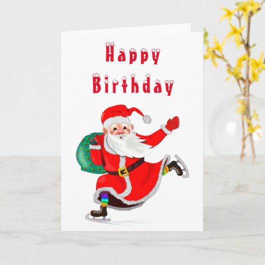 Kerst verjaardagskaart met Sinterklaas Kaart (Gele Bloem)