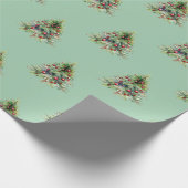 Kerst verpakken Papier Pine Tree Green Christmas (Hoek)