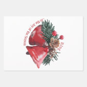 Kerst Verpakking Papieren Bladen – Ring in de vreu Inpakpapier Vel (Voorkant 2)