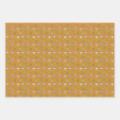 Kerst verpakkings papier plat vel set van 3 (Voorkant)