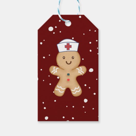 Kerst Verpleegkundige Praktijk Pediatric Student Cadeaulabel (Voorkant)