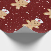 Kerst Verpleegkundige Praktijk Pediatric Student Cadeaupapier (Hoek)